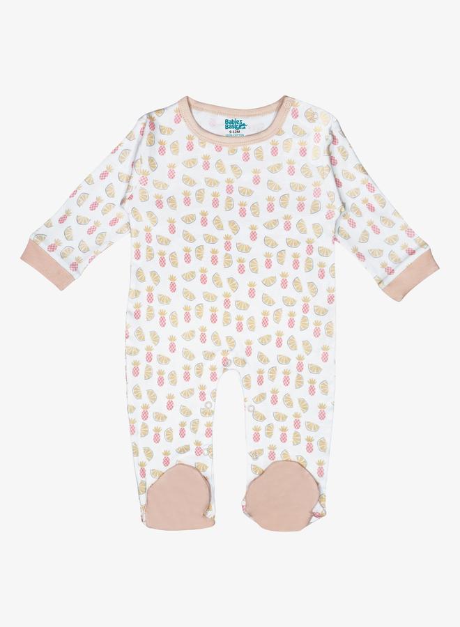 بابيز_بيسك طقم 5 قطع - مريلة، رومبر، قفازات، قبعة، وبدلة نوم - Image 2